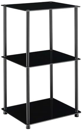 Convenience Concepts Designs2Go Classic Glass 3-Tier Bookshelf 28" - Image 4