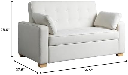 Serta Ainsley 66.5" Convertible Sleeper Loveseat, Full Size, Dreamcoil Comfort - Image 2