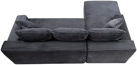 95" L-Shaped Cloud Sectional Couch, Left Facing Modular Compressed Boneless - Image 6