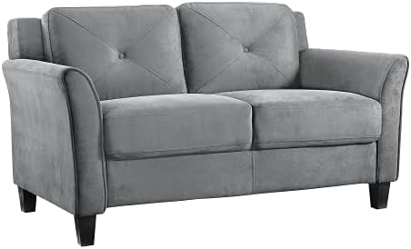 Lifestyle Solutions Grayson Loveseat, Dark Grey - Image 4
