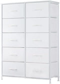 DUMOS 10 Drawer Dresser for Bedroom, Storage Organizer Chest of Drawers by DumosLifestyle
