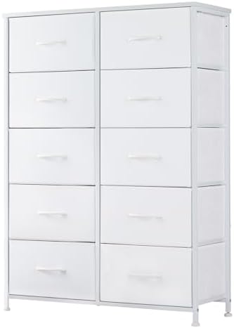DUMOS 10 Drawer Dresser for Bedroom, Storage Organizer Chest of Drawers by DumosLifestyle