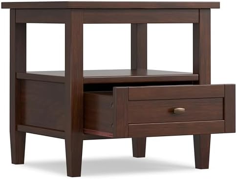 SIMPLIHOME Warm Shaker 20" Wide Solid Wood End Table in Russet Brown - Image 5