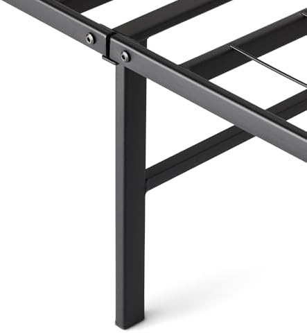 Amazon Basics Bed Frame with Storage, Foldable Metal Platform, Sturdy Steel - Image 4