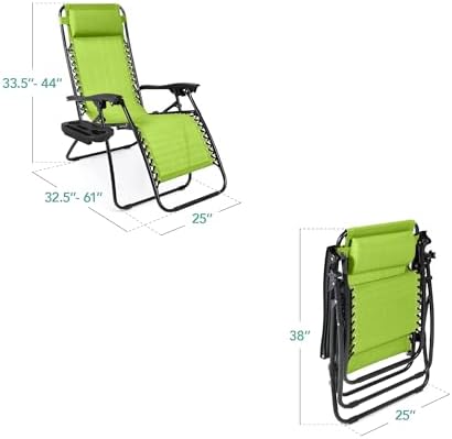 Best Choice Products Zero Gravity Chair Recliner, Lime Green - Image 3