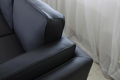 Mega Solutions Savoy Full All Around Front and Back Italian Leather Sofa 89" - Image 5
