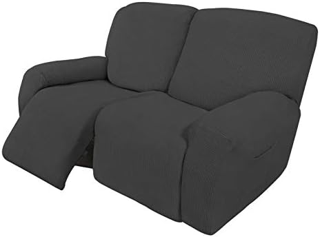 Easy-Going 6 Pieces RV Recliner Loveseat Sofa Slipcover Dark Gray by Easy-Going