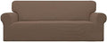 Easy-Going Stretch Oversized Sofa Couch Slipcover Washable Brown by Easy-Going