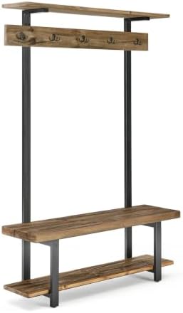 Pomona Solid Wood Entryway Hall Tree - Image 7