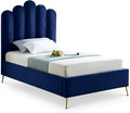 Meridian Furniture LilyNavy-T Lily Collection Modern | Contemporary Velvet by Unknown