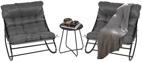VINGLI Rocking Patio Chairs Set of 2 by VINGLI