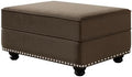 31.5" Velvet Ottoman for Modular Sofa Set, Upholstered Footrest Bench by GDFStudio