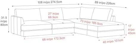 Valencia Serena 108" Full Leather Sectional Sofa - Image 3