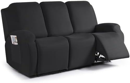 TAOCOCO Recliner Sofa Slipcover, 3 Pieces Polyester Fabric Stretch Sofa Covers by TAOCOCO