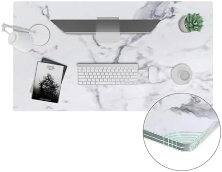 SANODESK One-Piece 1'' Thick 55x28'' Particle Board Table Top, Marble Grey - Image 7