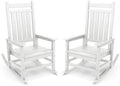 SERWALL Outdoor Rocking Chair Set of 2, HDPE Porch Rocker by SERWALL