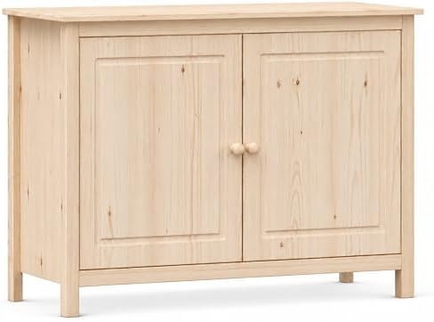 From the Tree Furniture 44" Wide Solid Pine Shaker Sideboard Buffet Cabinet — - Image 4