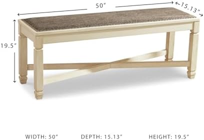 Signature Design by Ashley Bolanburg Upholstered Dining Bench - Image 3
