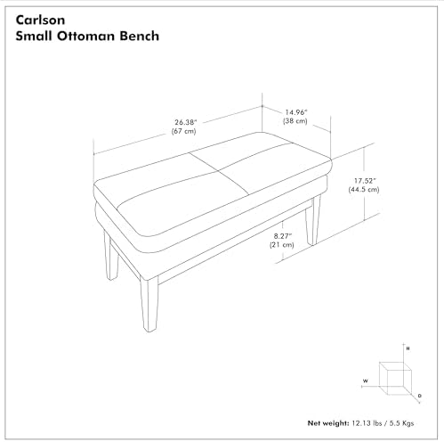 SIMPLIHOME Carlson Small Ottoman Bench - Image 3