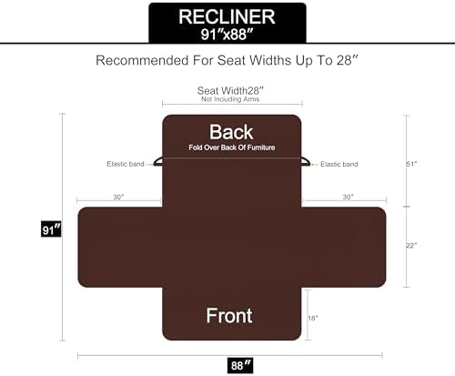 U-NICE HOME Reversible Recliner Chair Covers - Image 6