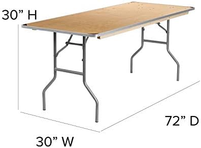 Flash Furniture 6 ft Metal Folding Rectangular Banquet Table - Image 3