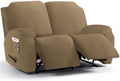 4 Pieces Stretch Recliner Loveseat Covers by Jcones