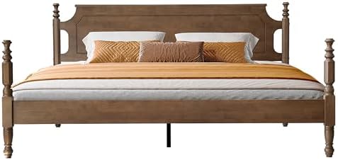 Solid Wood King Size Bed Frame by EastWestFurniture