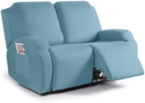 TAOCOCO Recliner Loveseat Slipcover, 2 Pieces Polyester Fabric Stretch Sofa by TAOCOCO