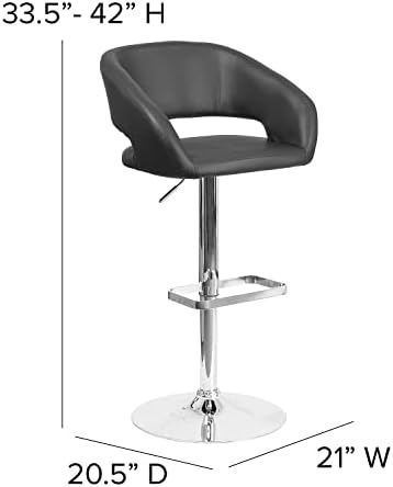 Flash Furniture Mid-Back Vinyl Barstool - Image 3