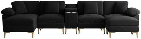 OUYESSIR 128" U-Shaped Sectional Couch - Image 7