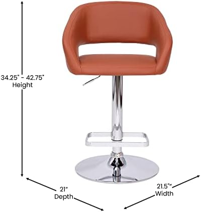 Flash Furniture Vinyl Adjustable Barstool - Image 3