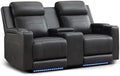 Power Reclining Loveseat with Console/Wireless Charging, Power Loveseat by Neptane