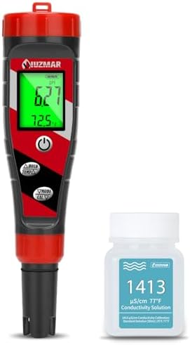 UIUZMAR pH Meter for Water Hydroponics Supplies 4 in 1 pH PPM ECTester by UIUZMAR
