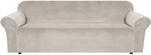 H.VERSAILTEX Stretch Velvet Sofa Covers Large Couch Covers Furniture Protector by HVERSAILTEX