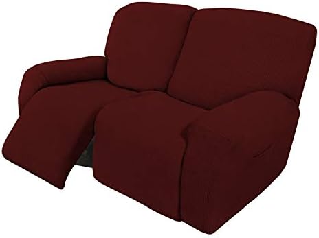 Easy-Going 6 Pieces RV Recliner Loveseat Sofa Slipcover Wine by Easy-Going