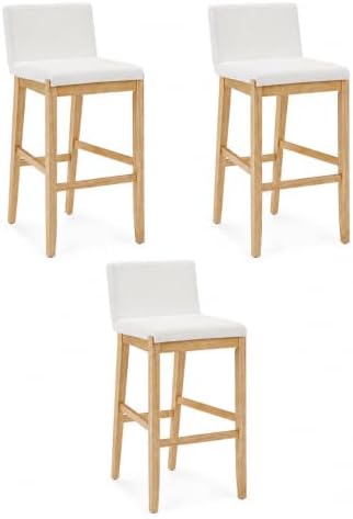 Nathan James Gracie Modern Upholstered Bar Stool, Wooden Bar Stool - Image 6