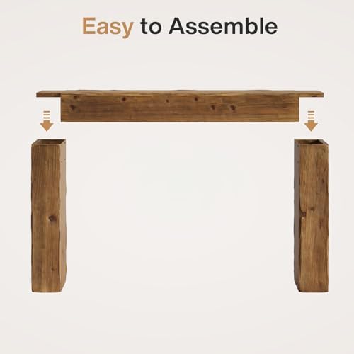 Solid Wood Console Table, 63-Inch Farmhouse Sofa Table Behind Couch - Image 6