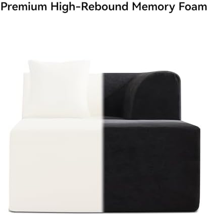 140''Oversized Cloud Velvet Curved Sectional Couch, Boneless Couch - Image 5