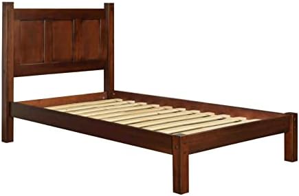 Grain Wood Furniture Shaker Solid Wood Panel Platform Bed, Twin Size - Image 5