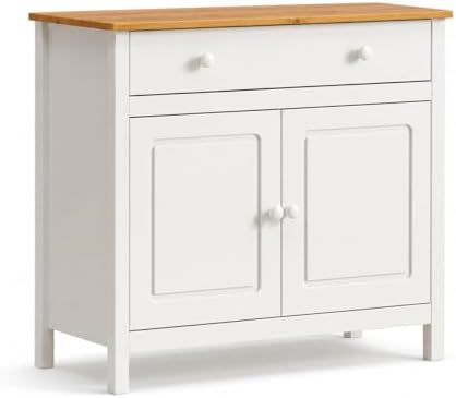 From the Tree Furniture 44" Wide White & Pine Top Solid Pine Shaker Sideboard - Image 4