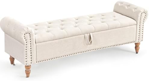Furniliving 63” End of Bed Bench, Bedroom Bench by FurnilivingFurnitureforHome