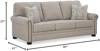 Signature Design by Ashley Queen Sleeper Sofa Couch Bed, Dune Beige - Image 3