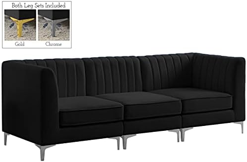 Meridian Furniture 604Black-S93 Alina Collection Modern | Contemporary Black - Image 5