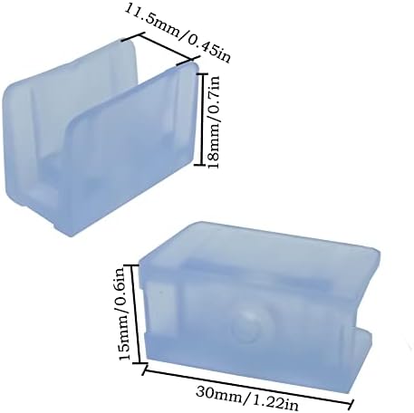 6pcs Shower Door Collision-Proof Block, Furniture Bottom Guide Assembly - Image 3