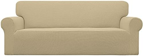 Easy-Going Stretch Oversized Sofa Couch Slipcover Washable Beige by Easy-Going
