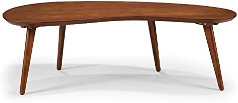 Mid Century Modern Abstract Shaped Coffee Table/Solid Wood/Castanho Finish - Image 5