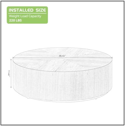 JUSTONE Round Coffee Tables for Living Room, Modern Minimalist Side Tables - Image 2