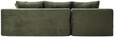 95" L-Shaped Cloud Sectional Couch, Left Facing Modular Compressed Boneless - Image 5