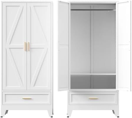 COFaR Metal Armoire Wardrobe Closet by COFAR