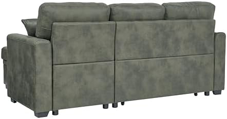Eafurn Tufted Sectional Sleeper Sofa Pull Out Couch Bed Modern Sofabed - Image 5